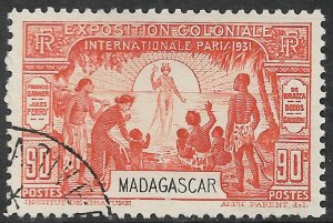 Malagasy Republic Stamp - #171/CD72 90c Red Orange Canc/LH 1931 