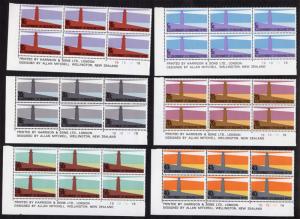 New Zealand 1981 set lighthourse Plate Block MNH #b526b