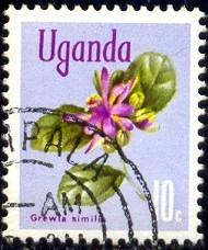 Flower, Grewia Similis, Uganda stamp SC#116 used