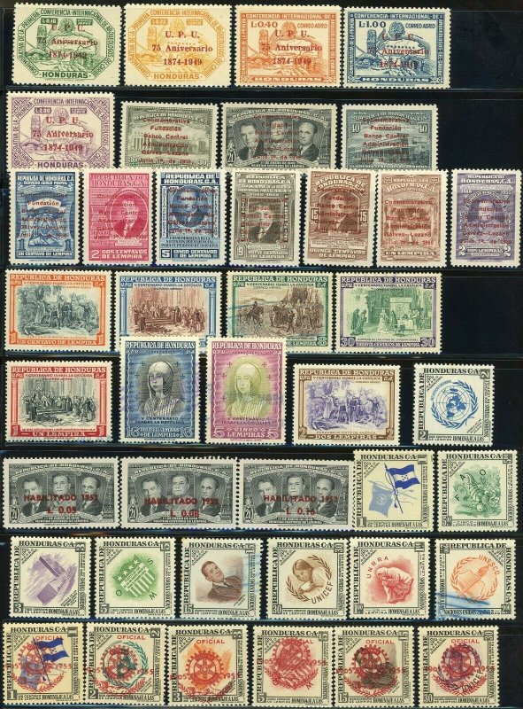 Early HONDURAS Postage Latin America Stamp Collection 1890-1959 Used Mint LH NH