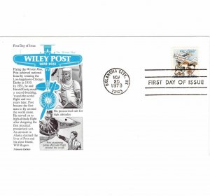 USA 1979 FDC Sc C96 Wiley Post Airmail Aristocrats United States First Day Cover