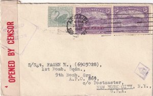 1942, Adelaide, Australia to APO 869, 9th Bombing Group, NY, Censored (C4158)