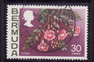 Bermuda-SC#267-used-30c plum & multi-Tecoma flower-1970-