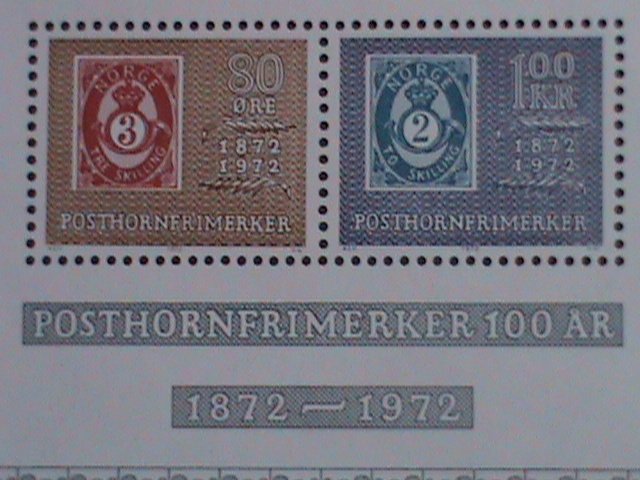 NORWAY-1972 SC#585a CENTENARY OF POST HORN STAMPS -MNH S/S-VERY FINE