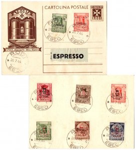 Italian Offices Italy Issues for Island of Rhodes 20c and 25c Christian Knigh...