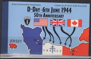 JERSEY SGSB51 1994 50th ANNIV OF D-DAY BOOKLET MNH 