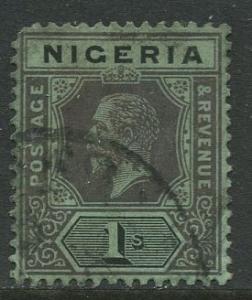 Nigeria -Scott 8 - KGV Definitive - 1914 - Used - Single 1/- Stamp