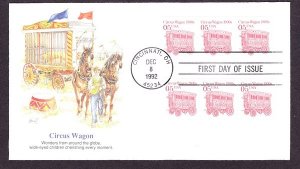 2452B Circus Wagon Unaddressed Transportation coil Fleetwood FDC