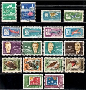 50 Different F-VF Used / CTO 1947 - 1963 Hungary Airmail Stamps - I Combine S/H