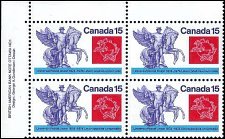 CANADA   #649 MNH UPPER LEFT PLATE BLOCK (1-2)