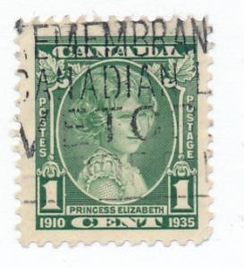 Canada 1935 - Scott 211 used - 1c, Princess Elizabeth 