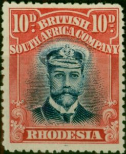 Rhodesia 1913 10d Deep Blue & Carmine-Red SG231 Die II Fine LMM