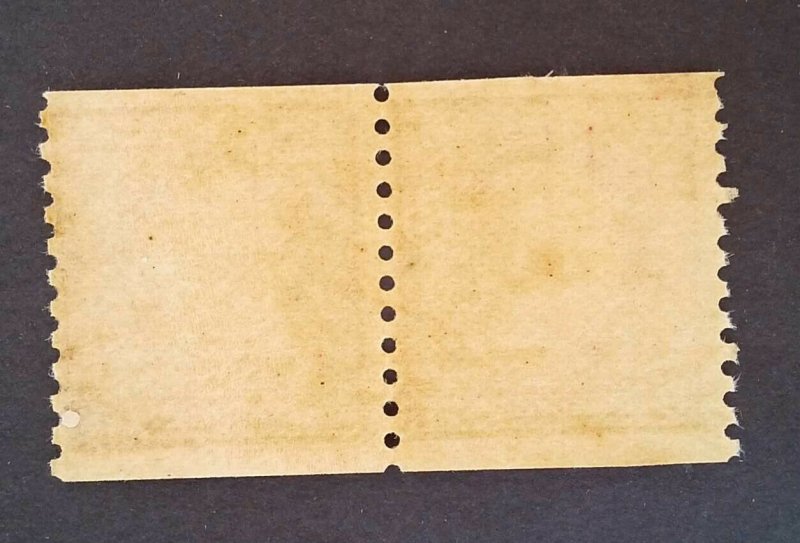 GP GOLDPATH: US STAMP SC# 493 HINGED FINE, PAIR-GLAZED GUM CAT $35 _GP_01