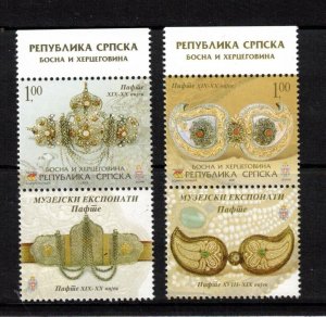 Bosnia & Herzegovina (SERBIA ADM) Sc 287-8 MNH -Exhibited in Museum - (HO09)