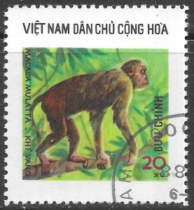 Vietnam North Scott 810 CTO 20xu Rhesus Monkey Issue of 1976