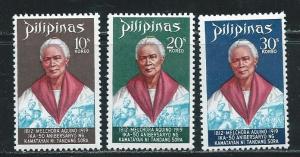 Philippines 1047-9 1969 Aquino set MNH