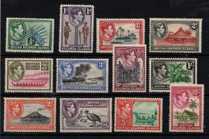 British Solomon Islands KGVI short LHM set (12V to 10/-) WS46374