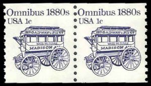 PCBstamps   US #1897 Coil Pair 2c(2x1c) Omnibus,MNH, (2)