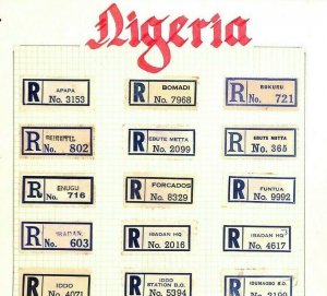 NIGERIA Registered Labels Collection {24} Album Page *IKEJA AIRPORT* Etc AQ382