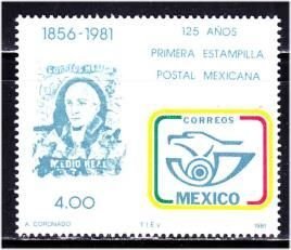 Mexico, 4p Anniv. of Mexican stamps (SC# 1242) MNH