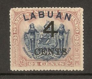 Labuan 1899 4c on 24c SG107 Mint c£40