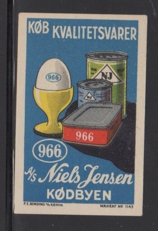 Danish Advertising Stamp - Buy Quality Goods, Niels Jensen, Kødbyen