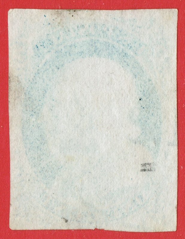 [0783] 1852 Scott#9 1¢ blue Franklin NICE 4 margins