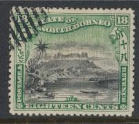 North Borneo  SG 110 Used  perf 14 corrected inscription see scan & details