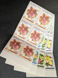 EDW1949SELL : BURKINA FASO 1996 Sc #1083-86 Orchids 10 Cplt sets VF MNH Cat $81.