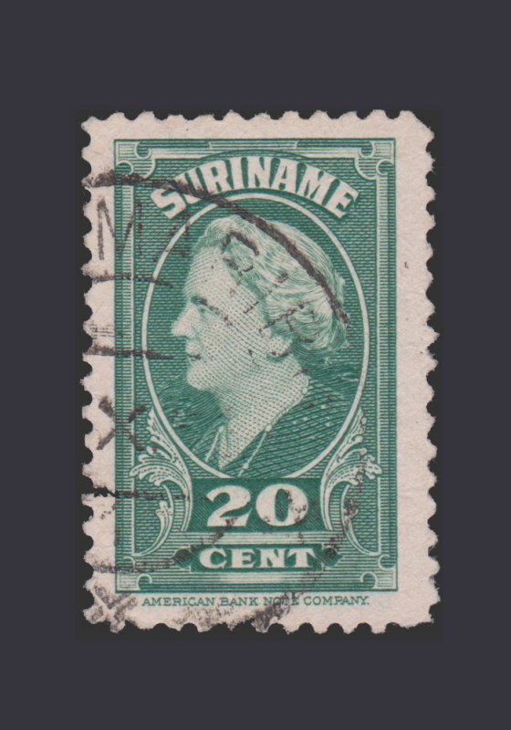 SURINAME DUTCH GUIANA 1945 STAMP. SCOTT # 195. USED.