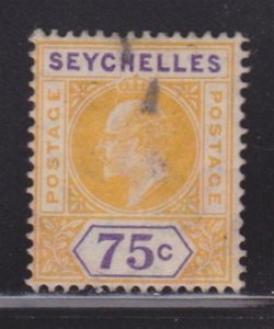 Seychelles 60 VF-used light cancel nice color cv $ 68 ! see pic !
