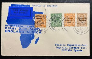 1931 Dublin Ireland First Flight Airmail Cover FFC To Butiaba Uganda British Kut