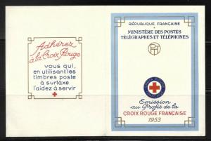 FRANCE - SEMI-POSTAL - SCOTT #282a - 1953 RED CROSS BOOKLET COMPLETE - VF - MNH