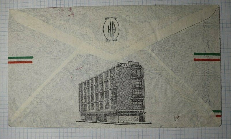 Mexico Hotel Avenida Chihuahua Stationary Airmail 80c Logo Sc# C194 or C213