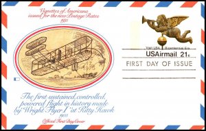 Scott UXC16 21 Cents Weather Vane Postcard Fleetwood FDC - Unaddressed