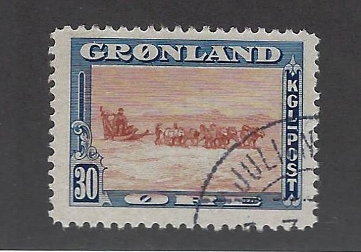 Greenland SC#15 Used F-VF SCV$40.00....Beautiful!