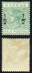 Cyprus SG25 1/2 on 1/2pi wmk Crown CA M/M (hinge remainder) Cat 170 pounds