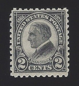 1923 2c Warren G. Harding Memorial, Black Scott 612 Mint F/VF NH