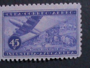 ​CUBA 1954-AIRMAIL-SC#C104 VERY OLD-AIR PLANE & OX CART MNH -VERY FINE
