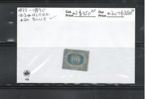 REP. DI SAN MARINO 1877-1890 #7(ULTRA=$350.00) OR #7a(BLUE=$3,500.00)S.G. COLOR