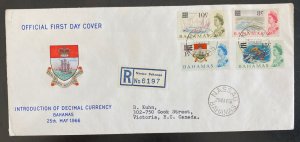 1966 Nassau Bahamas First Day Cover FDC Introduction Of Decimal Currency 2