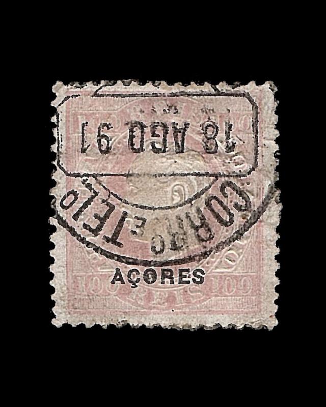 VINTAGE:AZORES-PORTUGAL 1882 USD LH  SCOTT #54 $95 LOT #1882X65