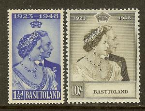 Basutoland, Scott #'s 39-40, King George VI Silver Wedding, MH