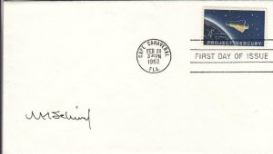 1962, 4c Project Mercury, FDC, W/Wally Schirra Autopen Autograph (35342)