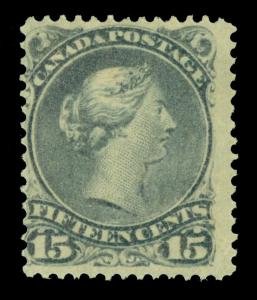 CANADA 1868 Queen Victoria  15c gray  Scott # 30 mint MH