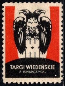 1936 Austria Poster Stamp Vienna Fair March 8-15