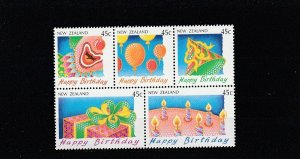 New Zealand  Scott#  1048a  MNH Booklet Pane  (1991 Greetings)