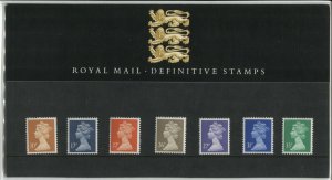 GB 1990 Harrison Machin Low Value Definitive 10p to 33p Presentation Pack no 22