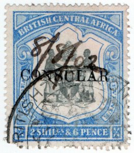 (I.B-BOB) Rhodesia/British Central Africa Revenue : Consular 2/6d