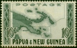 Papua & New Guinea 1952 10s Blue-Black SG14 Fine MM